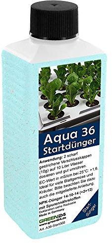 Startdünger 300 g Aqua36 Universal Voll-Dünger für 300 Liter Nährlösung für Hydroponic Systeme NPK 14-10-14 (+2+12)
