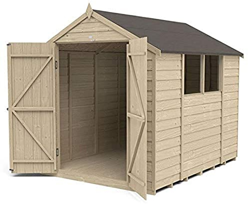 Forest Garden 4LIFE Apex Shed 6x8 - Double Door - 2 Window