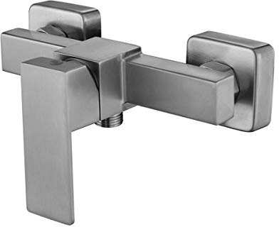 Badezimmer Edelstahl Duscharmatur Wannenbatterie - 1/2 Zoll Brauseabgang Wandmontage Einhebelmischer Wannenarmatur Manueller Ventilregler Schalter Wasserhahn für Kalt und Warmwasser