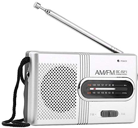 Tragbares Radio, 2 Band AM/FM mit Kopfhöreranschluss Klein Transistor Teleskopantenne Taschenradio Weltempfänger Lautsprecher Radio Batteriebetrieben für Wandern Camping