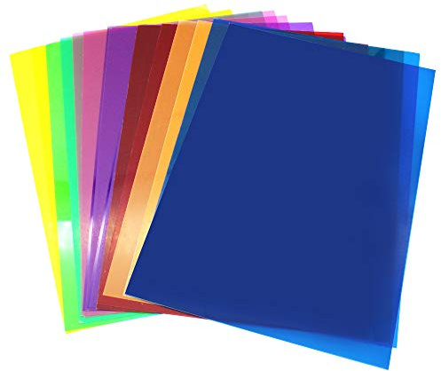 ZoZoMaiy 14 Pièces Filtre Correction en Gel 29.7x21cm avec 7 Farben | Filtre de Gel en Couleur, Transparent Feuille de Filtre, Correction des Couleurs, pour Flash, Lumière LED, Film, Vidéo, Photo