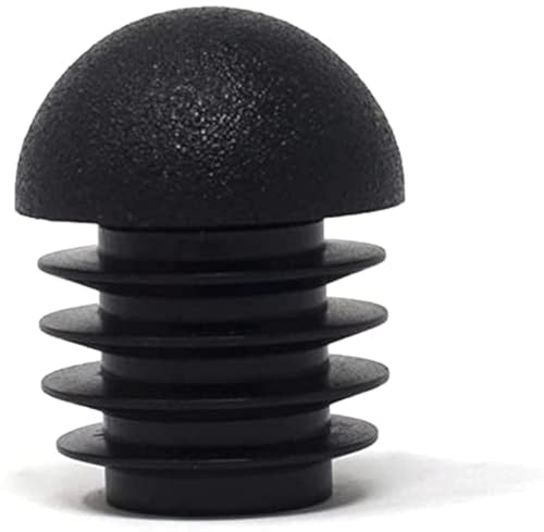 Design61 8X Lamellenstopfen für Rundrohre mit Kugelkopf Ø 30-31 mm in Schwarz