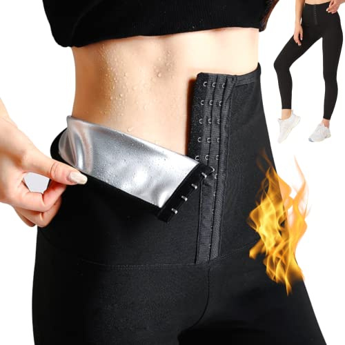Nano Hertz Hosen Sauna Sporthose Abnehmen Hosen Laufhose Hot Thermo Sweat Schwitzhose Schwitzen Jogginghose Leggings Pants Trainingshose Sweathose Frauen Women Damen