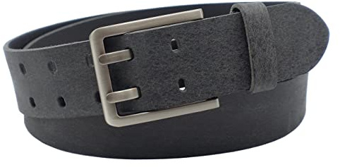NK Belt GmbH Handgemachter Herren Ledergürtel aus Büffelleder mit Doppeldorn Schnalle, Made in Germany, Anzug Jeans Gürtel 43mm #DD-15