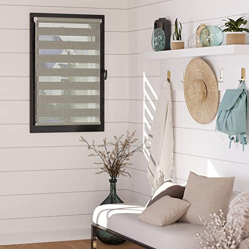 MADECOSTORE Rollo für Tag und Nacht, fertig zum Aufhängen, ohne Bohren, Höhe 190 cm, Taupe – 60 x 190 cm