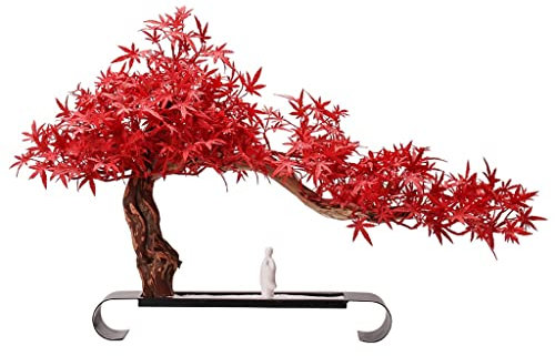 Simulationsbaum Künstliche Bonsai Kiefer Faux Topfpflanzen Haus Pflanzen mit Skulptur Home Office Wohnzimmer Zen Garten Dekoration Bonsai Handwerk Ornamente Büro Wohnzimmer Dekoration Handwerk