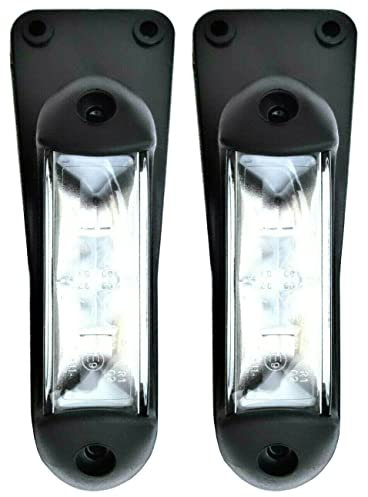 MelTruck® 2x LED Begrenzungsleuchte Positionsleuchte 2V 24V E9 weiß und rot für LKW PKW Anhänger Auflieger