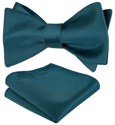 Alizeal Herren Silver Dot Wedding Vorgebundene Fliege und Taschentuch
