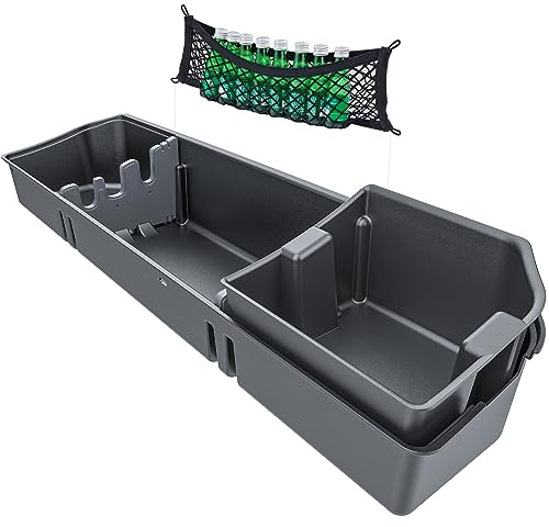 WHALEMOTOR Underseat Storage Compatible with Ford F150(2015-2026)&Super Duty(2017-2026) SuperCrew/Crew Cab, Upgraded Rear Under Seat Organizer Cargo Box for F-150 F250 F350 F450 F550