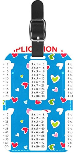 Gepäckanhänger, mehrere Tische, Herz, blau, Leder, Reisekoffer, Etiketten, 1 Packung