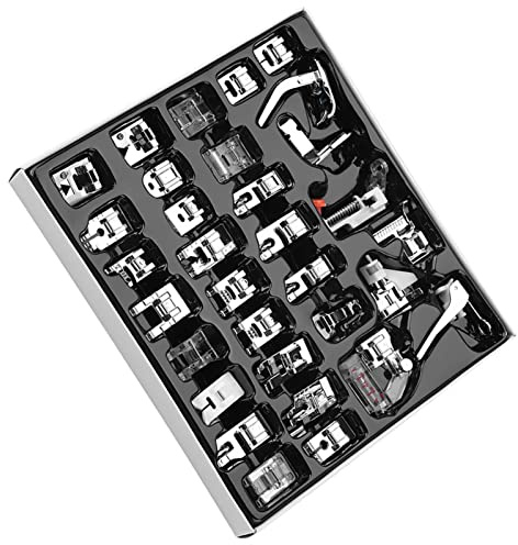 Nähfüße Kit, 32 Teile/Satz Nähen Fuß Nähfüße Kit, Haushaltsnähmaschine Nähfüße, Geeignet für die Meisten Haushalts Multifunktionsnähmaschine