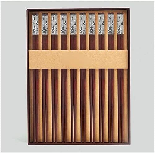 bacchette sushi bacchette cinesi bacchette Bacchette riutilizzabili antiscivolo lavabili in lavastoviglie palissandro rosso, placcato oro 24k, non verniciato e senza cera(Color:2,Size:)