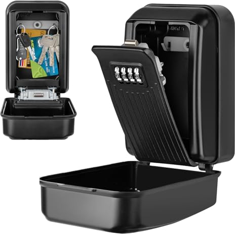 KTUEOV Schlüsseltresor mit Zahlencode, Groß Schlüsselsafe Aussen 4 Stellig Wasserdicht Schlüsselbox mit Code für Draußen und Innen, Wandmontage Schlüsselkasten mit Zahlencode für Haus, Büro, Fabrik