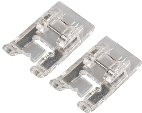 Jopto 2 Stück Klarer Satinstich Presserfuß Knopflochfuß Kompatibel mit Snap On Nähmaschinen mit Niedrigem Schaft Singer, Brother, Babylock, Euro-Pro, Janome, Kenmore, White, Juki, New Home, Elna