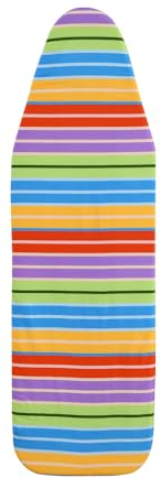 SHERWOOD Ironing Board Cover 124 x 38cm 100% Cotton Cover with Thick Felt Resists Scorching and Staining Adjustable Size Iron Board Cover (Color Stripes,124 x 38cm)