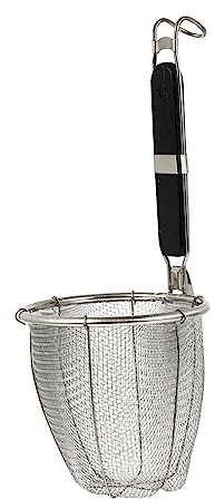 TOPBATHY Panier À Nouilles Avec Poignée Pour Cuisson Et Égouttage - Accessoire De Cuisine En Maille Pour Blanchiment Et Ébullition De Pâtes Et Légumes - Ustensile Pratique Pour Cuisine Asiatique