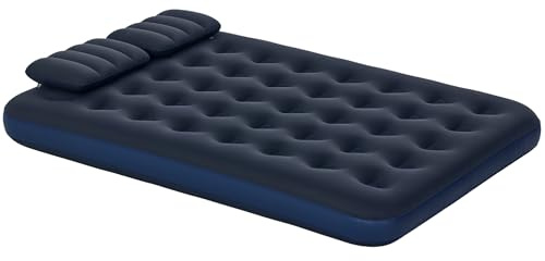 Outsunny Luftmatratze 2 Personen Selbstaufblasend Isomatte Luftbett mit Hand Pumpe Kissen Aufblasbare Matratze Gästematratze Schlafmatte Gästebett für Camping Heimgebrauch 203 x 152 x 22 cm
