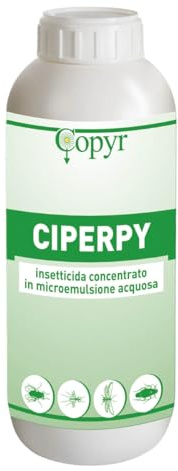 COPYR | Ciperpy Flacone 1 litro, insetticida per il controllo di mosche, zanzara tigre, blatte, scarafaggi, formiche