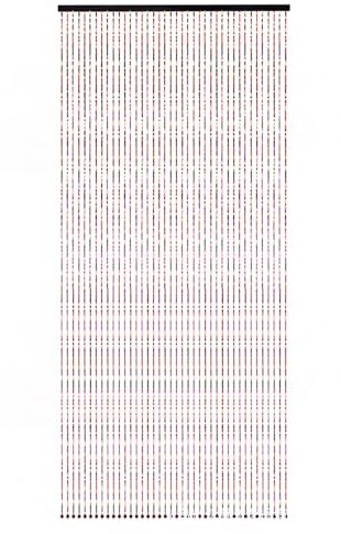 Mocoli Perlenvorhang Balkontür, 90x195CM Perlenvorhang Insektenschutz 41 Stränge Perlenvorhangs Türvorhang Bambusvorhang Bohemian Stil Handwerk für Fenster Eingang Badezimmer