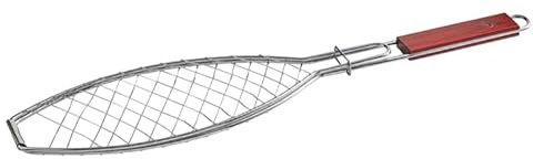 Tragbarer BBQ Grillkorb - Barbecue Fisch Grillkorb | Edelstahl BBQ Grillkorb | Barbecue Grillkorb | BBQ Zubehör zum Grillen von, Fisch und Garnelen