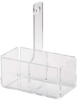 LINEE Recanati MEDITERRANEA Porta Bicchieri Doppio in PMMA 18x10x23 cm – Supporto Decorativo da Tavola Moderno – Made in Italy (Trasparente)
