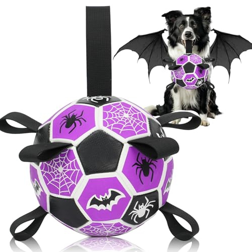 Kypet KYLIINSURE Hundefußball,Hundespielzeug Ball mit Griff und Pumpe,Interaktives Haustierspielzeug,Premium Hundefußball Spielzeug für Mittlere Große Hunde Indoor & Outdoor Unterhaltung(15cm/6in)