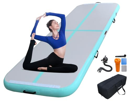 Bomsea Tumbling Matten-Turnmatte Airtrack Aufblasbare Turnmatte Gymnastikmatte Aufblasbar für Zuhause Air Matte Turnen (2M/3M/4M/5M/6M zur Auswahl) - Hochwertige Luftturnmatte für Fitness & Training
