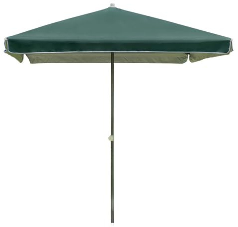 Ombrellone da Giardino Quadrato da 6,5 Piedi con Regolazione dell'altezza, ombrellone da Spiaggia con 4 Stecche, ombrellone da Mercato per Balcone, Veranda, Spiaggia, Piscina
