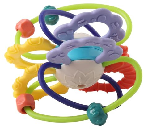 Aoaoy Boule de Dentition, Boule de Dentition, pour Nourrissons de Forme Sphérique, Conception Facile à Saisir, Matériaux Sûrs, Favorise la Coordination œil-main, Aide au Développement