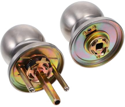 Alipis Serrure Sphérique en Acier Inoxydable Argentée Bouton de Porte Intérieur à Boule Centre 60-70 MM pour Porte de Chambre Salle de Bain et Intérieur Serrure à Bouton Robuste et