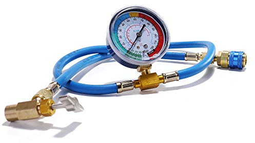 Kit di manometro e tubo per ricarica del refrigerante climatizzatori auto AC R134A utensili precisi il test Facile da maneggiare trasportare sistemi refrigerazione climatizzazione automotive commercia