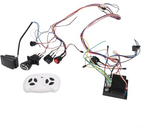 Yhenlovtt Ensemble de télécommande pour voiture électrique pour enfants avec récepteur sans fil 2,4G pour voiture à monter pour enfants, ensemble de câblage de modification DIY pour modèles 6V 12V