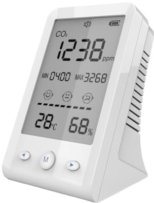 Rilevatore di gas, Sensore a infrarossi CO2, rilevatore a qualità 'aria, anidride carbonica, monitor di temperatura e umidità, misuratore interno, analizzatore gas digitale,per casa e camper