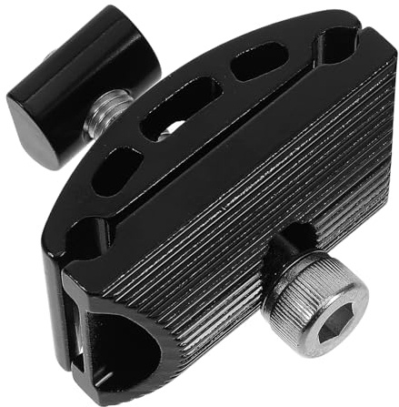 BUGUUYO Collier de Serrage de Tige de Selle Vélo en Alliage Métallique Noir, Pince à Boulon Unique, Clip Robuste et Léger pour Tige de Selle Pliable, Accessoire de Fixation Sécurisé