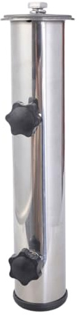 PANGBOER Soporte para sombrilla de acero inoxidable para exteriores, tubo con tornillo y espaciadores para patios, soporte para sombrillas, tubo de apoyo para patios, paraguas