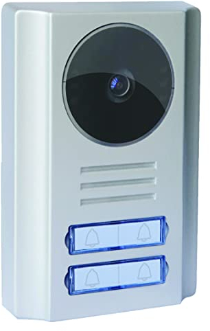 SCS Sentinel - PMP0014 - Platino da strada 4 pulsanti per videocitofono collettivo a 5 fili - Per piccoli edifici o residenza 4 abitazioni - Facciata in alluminio - Angolo di visione 110° - 4B2