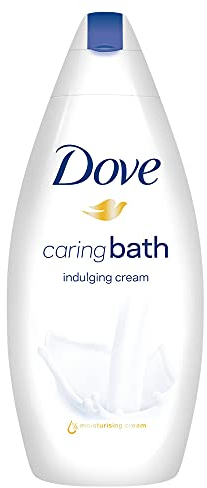 Dove Badezusatz Cremebad Reichhaltige Pflege für trockene Haut mit ¼ Feuchtigkeitscreme und verwöhnendem Badeschaum 750 ml 1 Stück