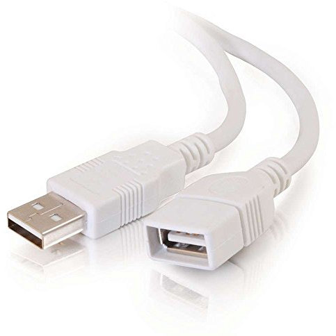 C2G/Cables to Go 19018 2m USB Extension Cable - USB 2.0 A Male to A Female White (6.6ft)