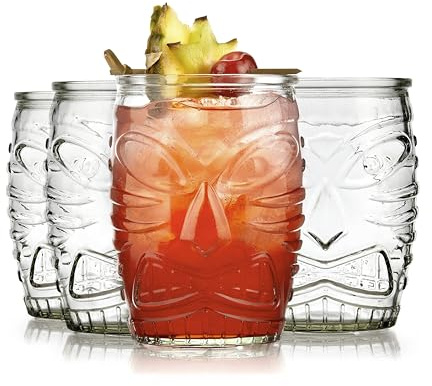 Libbey 4-teiliges modernes Bar-Tiki-Doppelglas-Set, altmodisch, Einheitsgröße, transparent