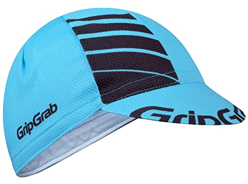 GripGrab lätt sommar cykelmössa UV-skydd cykelmössa retro flugskydd underhjälm mössa cykelmössa under hjälm, Blå/svart, S/M (54-59 cm)