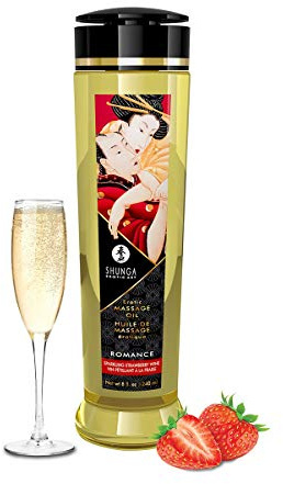 Shunga Pareja Masaje Olie Espumoso Vino Stawberry 240 Ml 260 g