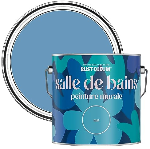 Rust-Oleum Blue Water-Resistant Bathroom Wall & Ceiling Paint - Cornflower Blue 2.5L