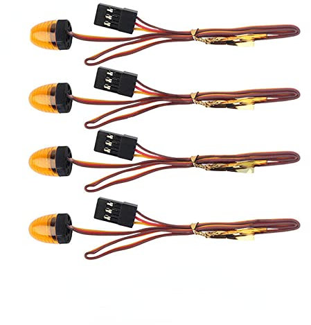 4 x 1/10 RC Modellauto 4,8–6 V RC Auto LED Stroboskop blinkend rotierend Polizei Licht für Tamiya Truck 1/14 RC