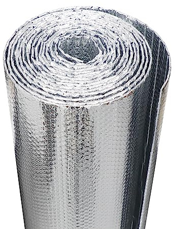 AGHITG Reflective Window Film, 48 X 10Ft Sun Blocking Shades for Windows,Double Bubble Reflective Insulation for Keep Heat,Window Privacy Film