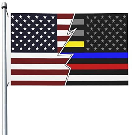 Amerikanische und Vereinigte Staaten im zerrissenen Stil, dünne Linie, rot, blau, gelb, Flagge, 90 x 150 cm, Outdoor-Dekoration, leichtes Banner, für Zuhause, Party, Hof, 3 x 5 Flaggen