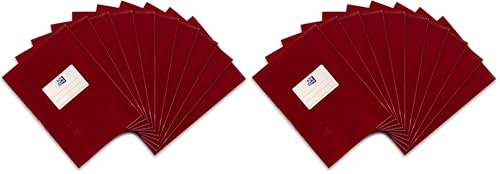 Oxford Heftumschlag A5, Bast, mit Beschriftungsetikett, rot, 10 Stück (Packung mit 2)