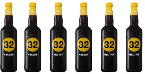 32 Via dei Birrai – Nectar - Birra bruna al miele di castagno - Vegana, Non Filtrata, Non Pastorizzata – 6 bottiglie da 75cl – 8% vol.