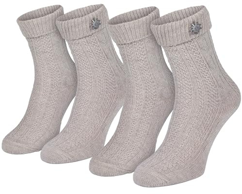 Black Snake 2 Paar Trachtensocken für Damen und Herren - Kniehohe Schoppersocken mit Zopfmuster, ideal für Trachten, Oktoberfest und Volksfeste