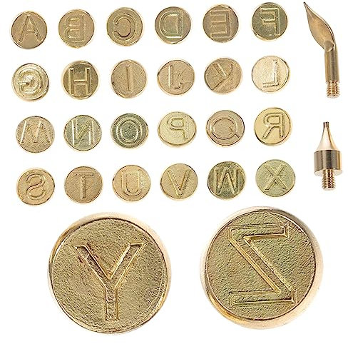 Lurrose Pointes Pour Pyrogravure Alphabet Complet Outil De Gravure Pour Bois Et Cuir Utilisation Diy Pour Artisanat Décoratif