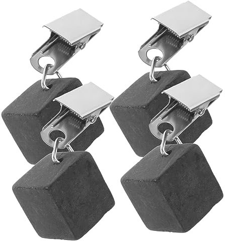 TOPBATHY 4stücke Tischdeckengewichte Wiederverwendbar Mit Metallclip Für Outdoor-Gebrauch Kleine Tischdeckenklammern Zum Sicheren Halten Von Tischdecken Camping-zubehör